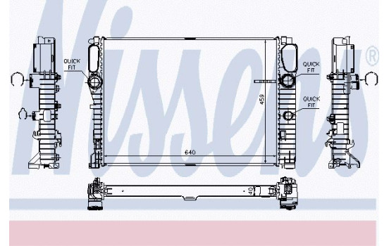 Radiateur, refroidissement du moteur 67105 Nissens