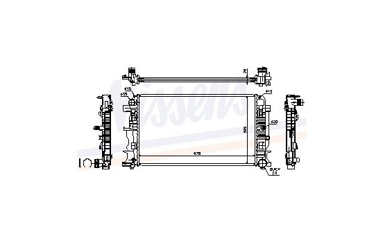Radiateur, refroidissement du moteur 67156A Nissens