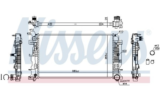 Radiateur, refroidissement du moteur 67156A Nissens, Image 6