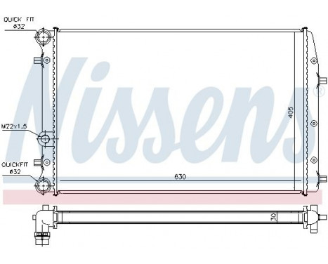 Radiateur, refroidissement du moteur 67322 Nissens, Image 2