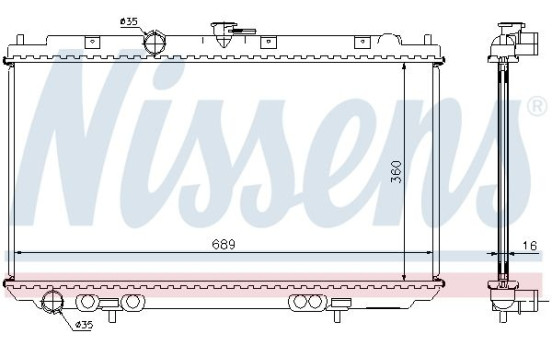 Radiateur, refroidissement du moteur 67346A Nissens, Image 2