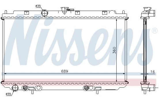 Radiateur, refroidissement du moteur 67347A Nissens, Image 2