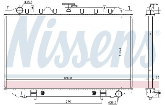 Radiateur, refroidissement du moteur 67352 Nissens, Image 2