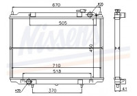 Radiateur, refroidissement du moteur 67356 Nissens