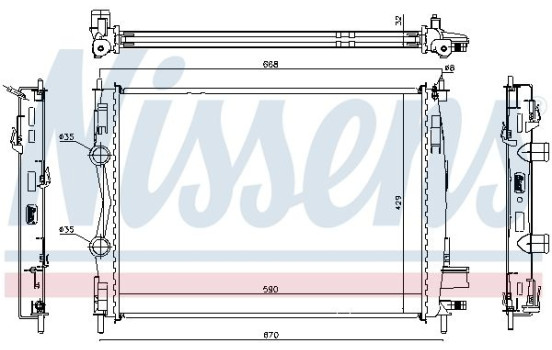 Radiateur, refroidissement du moteur 67360 Nissens, Image 6
