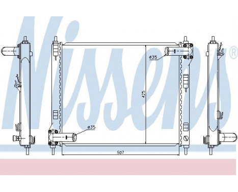 Radiateur, refroidissement du moteur 67370 Nissens