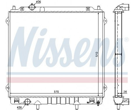 Radiateur, refroidissement du moteur 67483 Nissens, Image 2