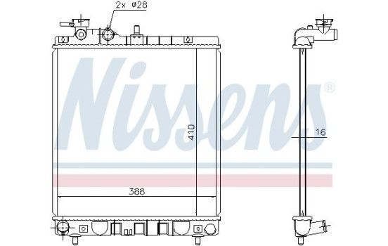 Radiateur, refroidissement du moteur 675006 Nissens