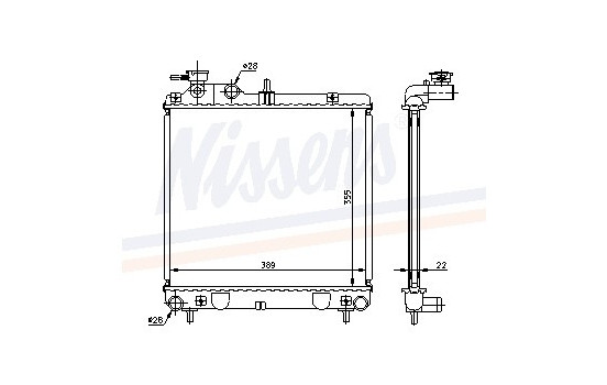 Radiateur, refroidissement du moteur 67500A Nissens
