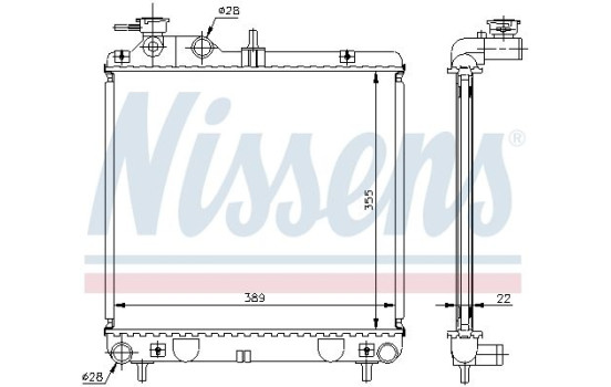 Radiateur, refroidissement du moteur 67500A Nissens, Image 2