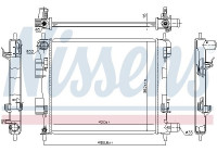 Radiateur, refroidissement du moteur 675024 Nissens