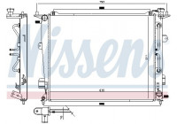 Radiateur, refroidissement du moteur 675047 Nissens