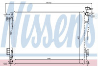 Radiateur, refroidissement du moteur 67514 Nissens