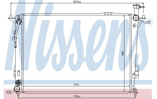Radiateur, refroidissement du moteur 67521 Nissens