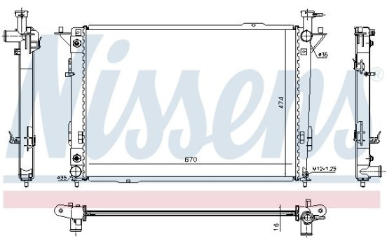 Radiateur, refroidissement du moteur 67521 Nissens, Image 2