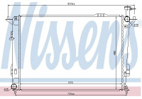 Radiateur, refroidissement du moteur 67522 Nissens