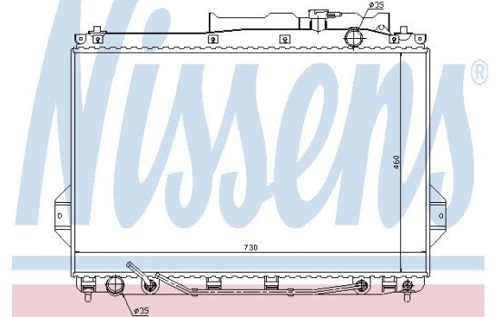 Radiateur, refroidissement du moteur 67527 Nissens