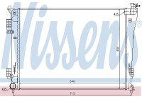 Radiateur, refroidissement du moteur 67550 Nissens