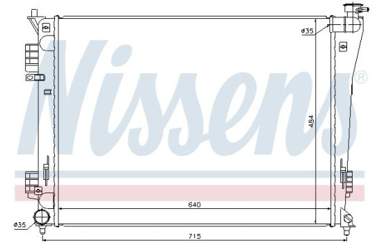 Radiateur, refroidissement du moteur 67550 Nissens, Image 2