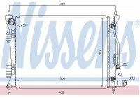 Radiateur, refroidissement du moteur 67553 Nissens