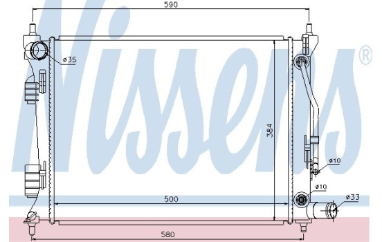 Radiateur, refroidissement du moteur 67553 Nissens