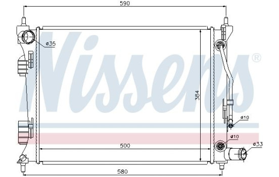 Radiateur, refroidissement du moteur 67553 Nissens, Image 2