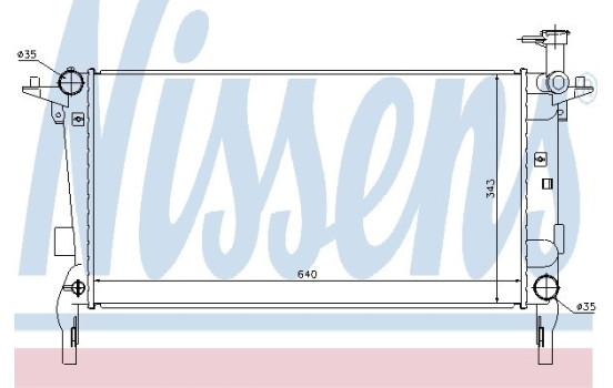 Radiateur, refroidissement du moteur 67554 Nissens