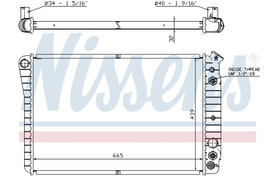 Radiateur, refroidissement du moteur 67600 Nissens, Image 2
