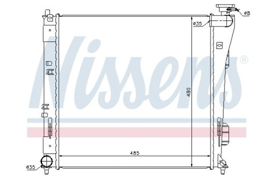 Radiateur, refroidissement du moteur 67606 Nissens, Image 2