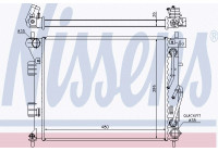 Radiateur, refroidissement du moteur 67608 Nissens