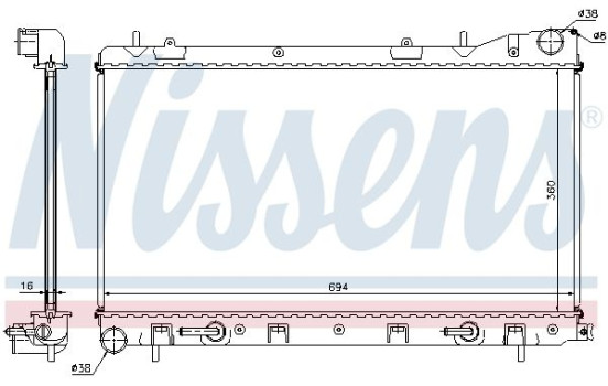 Radiateur, refroidissement du moteur 67712 Nissens, Image 6