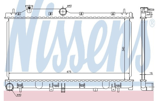 Radiateur, refroidissement du moteur 67719 Nissens