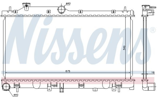 Radiateur, refroidissement du moteur 67719 Nissens, Image 2