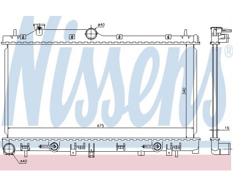 Radiateur, refroidissement du moteur 67720 Nissens