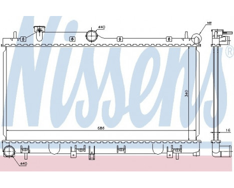 Radiateur, refroidissement du moteur 67723 Nissens