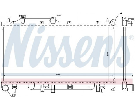 Radiateur, refroidissement du moteur 67723 Nissens, Image 2