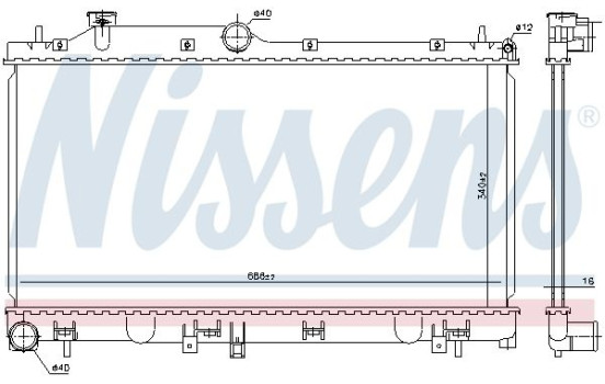 Radiateur, refroidissement du moteur 67724 Nissens