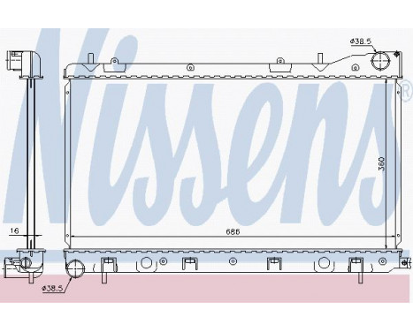 Radiateur, refroidissement du moteur 67726 Nissens