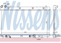 Radiateur, refroidissement du moteur 68098 Nissens