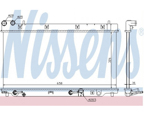 Radiateur, refroidissement du moteur 68098 Nissens