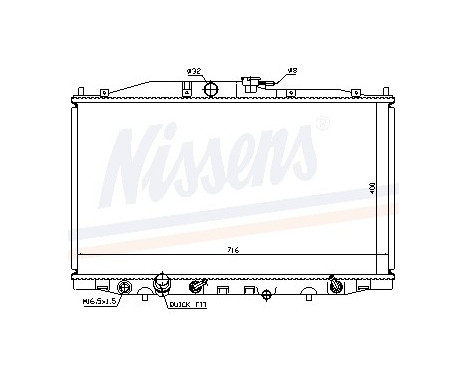 Radiateur, refroidissement du moteur 68112 Nissens