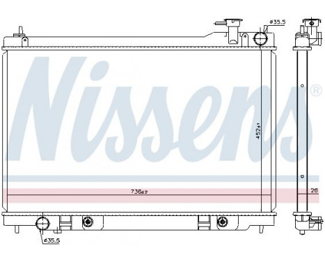 Radiateur, refroidissement du moteur 68119 Nissens, Image 7