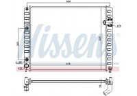 Radiateur, refroidissement du moteur 681208 Nissens
