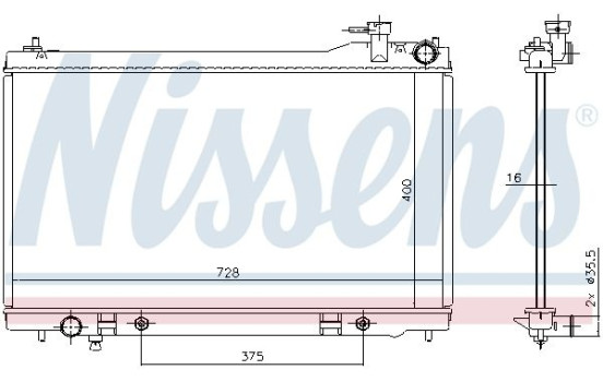 Radiateur, refroidissement du moteur 681212 Nissens