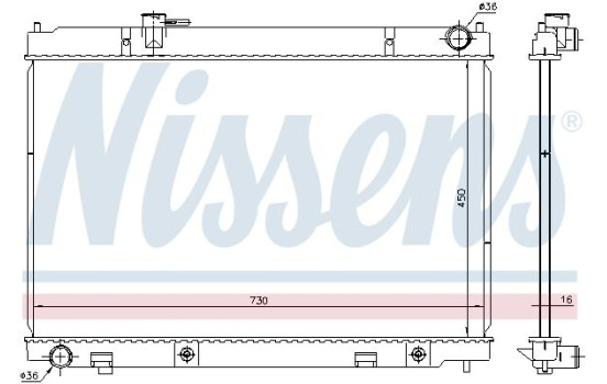 Radiateur, refroidissement du moteur 681214 Nissens