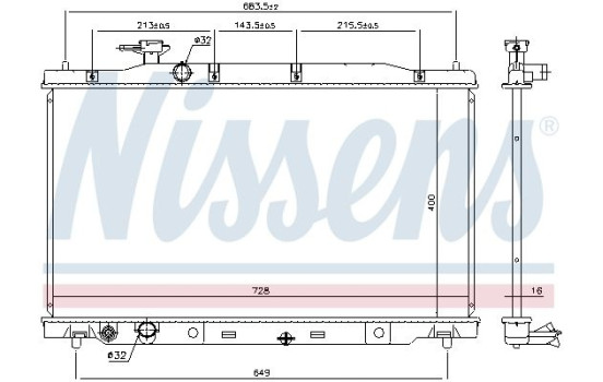 Radiateur, refroidissement du moteur 681404 Nissens