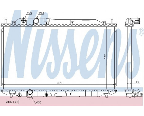 Radiateur, refroidissement du moteur 68143 Nissens