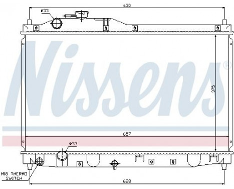 Radiateur, refroidissement du moteur 68145 Nissens, Image 2