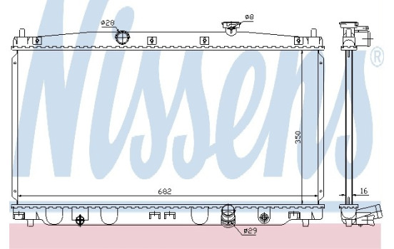 Radiateur, refroidissement du moteur 68148 Nissens