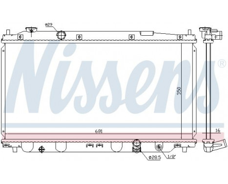 Radiateur, refroidissement du moteur 68150 Nissens, Image 2